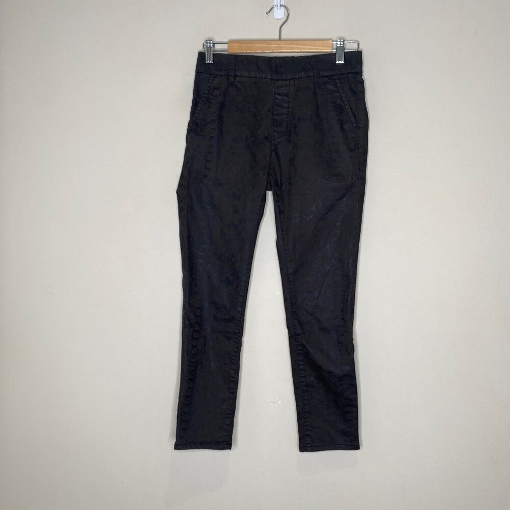 Bevy Flog Dafna Brown Python Snake Slim Ankle Pants 25